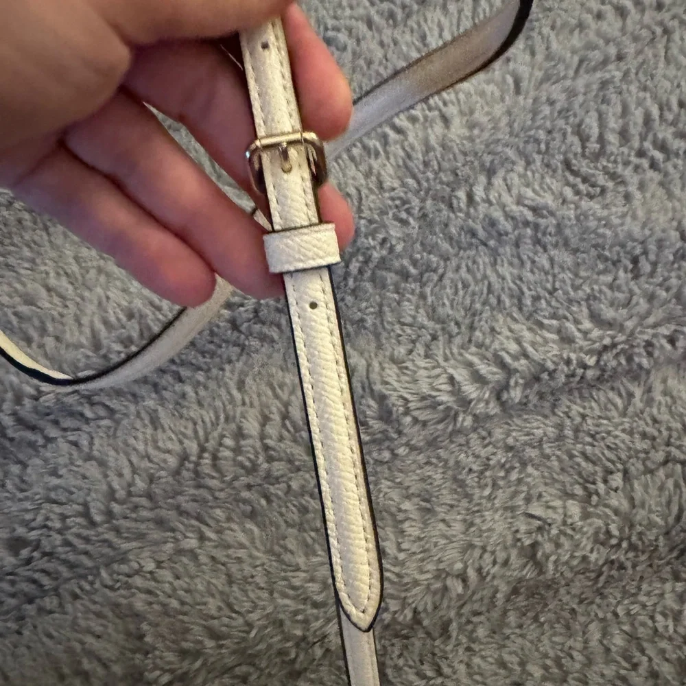 COACH Mini Bennett White Leather Handbag